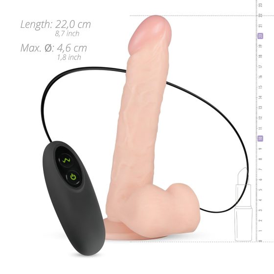 Real Fantasy Lewis - Rechargeable Lifelike Vibrator - 22 cm (Natural)