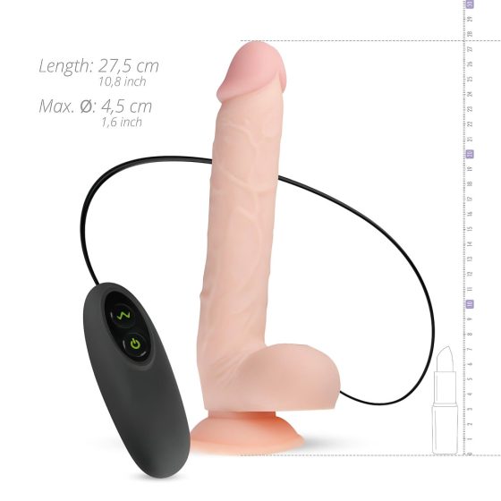 Real Fantasy Elvin - Rechargeable, Realistic Vibrator - 28cm (Natural)