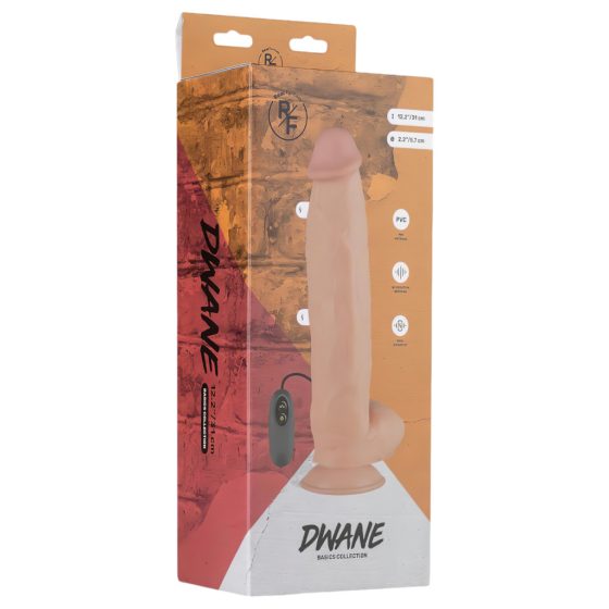 Real Fantasy Dwane - Rechargeable, Lifelike Vibrator - 31cm (Natural)