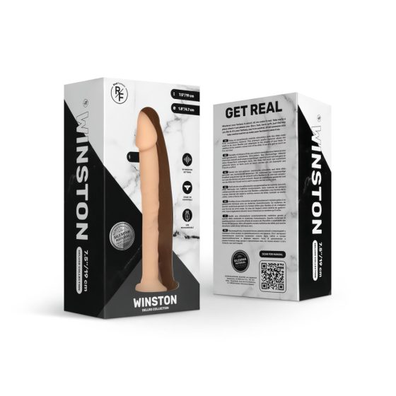 Real Fantasy Winston - Rechargeable, Realistic Vibrator with Stand - 7.5 inch (Natural)