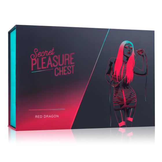 Secret Pleasure Chest - Advanced BDSM Set - 10 Pieces (Red)