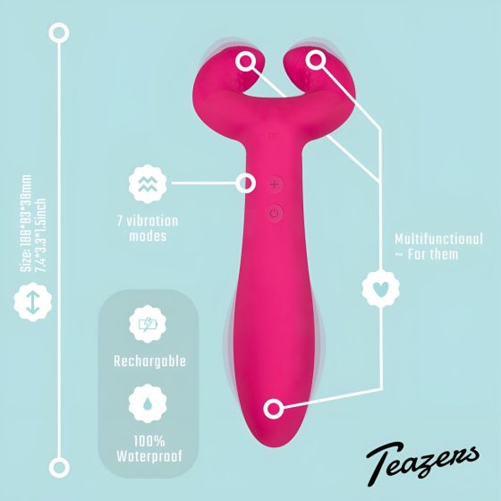 Easytoys Couple - Rechargeable, Waterproof Couple's Vibrator (Pink)