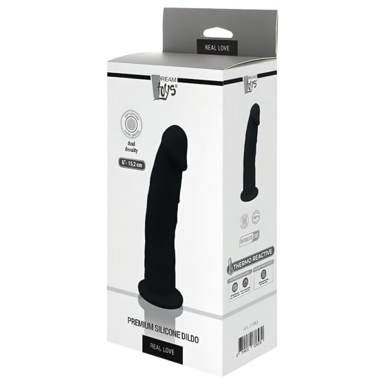 Dreamtoys Real Love - Lifelike, Suction Cup Dual-Layer Dildo (Black)