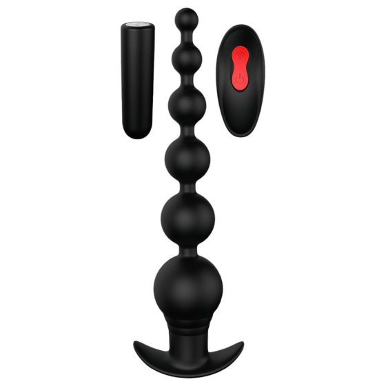 Cheeky Love - Rechargeable Radio Controlled Anal Bead Vibrator (Black)