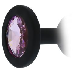 All Time Favorites - Purple Gem Silicone Anal Plug (Black)