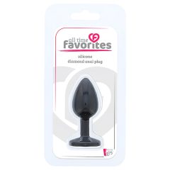   All Time Favorites - Purple Stone Silicone Anal Dildo (Black)