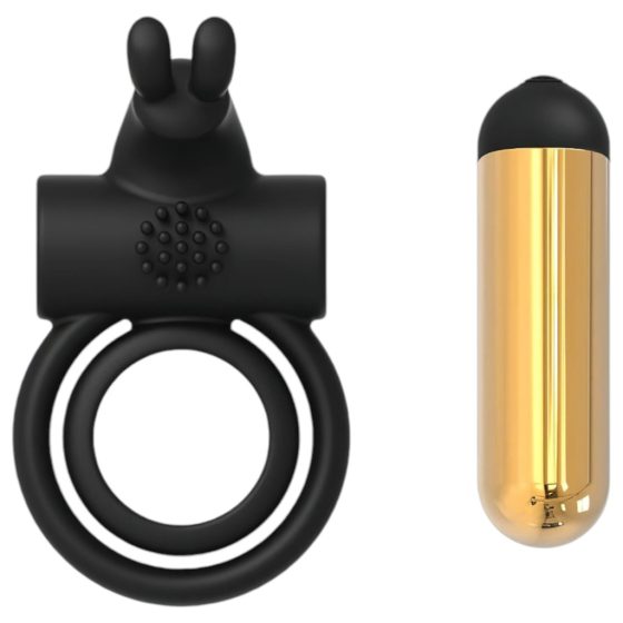 Elite Joel - Rechargeable Vibrating Cock and Ball Ring (Black)