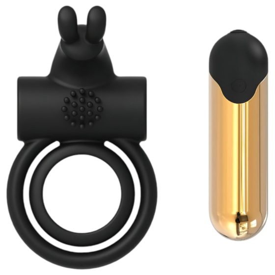 Elite Joel - Rechargeable Vibrating Testicle and Penis Ring (Black)