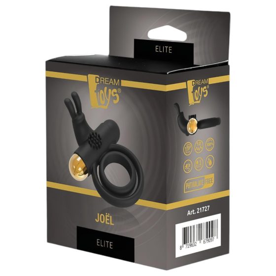 Elite Joel - Rechargeable Vibrating Cock and Ball Ring (Black)