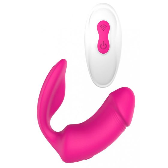 Vibes of Love Duo - Rechargeable Radio-Controlled 2in1 Clitoral Vibrator (Pink)