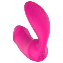   Vibes of Love Duo - Rechargeable Radio-Controlled 2in1 Clitoral Vibrator (Pink)