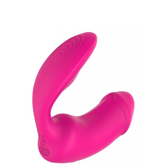 Vibes of Love Duo - Rechargeable Radio-Controlled 2in1 Clitoral Vibrator (Pink)