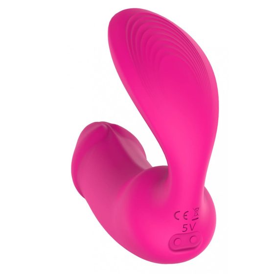 Vibes of Love Duo - Rechargeable Radio-Controlled 2in1 Clitoral Vibrator (Pink)