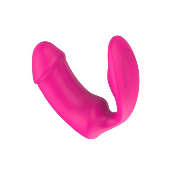 Vibes of Love Duo - Rechargeable Radio-Controlled 2in1 Clitoral Vibrator (Pink)