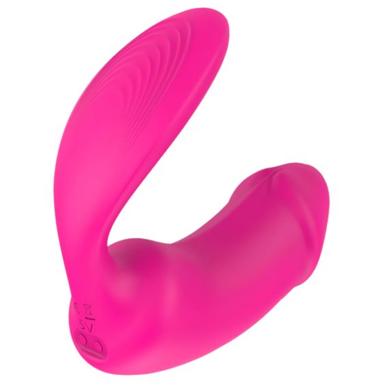 Vibes of Love Duo - Rechargeable Radio-Controlled 2in1 Clitoral Vibrator (Pink)