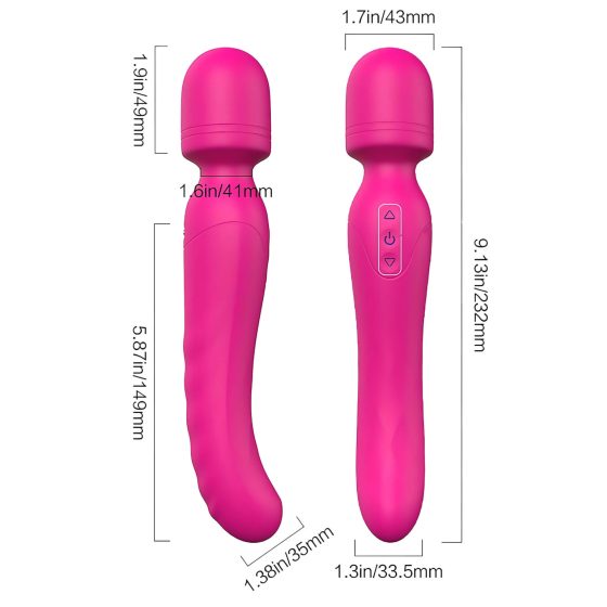 Vibes of Love Wand - rechargeable, warming, massaging vibrator (pink)