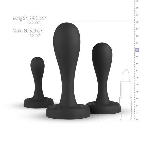 BUTTR Butt Kickers - Anal Dildo Set - Black (3 Pieces)