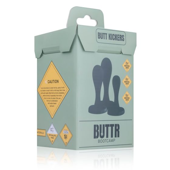 BUTTR Butt Kickers - Anal Dildo Set - Black (3 Pieces)