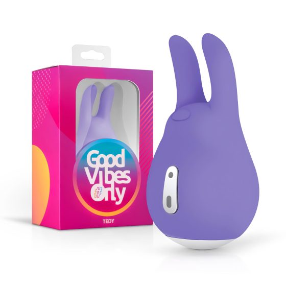 Good Vibes Teddy - Rechargeable Rabbit Clitoral Vibrator (Purple)