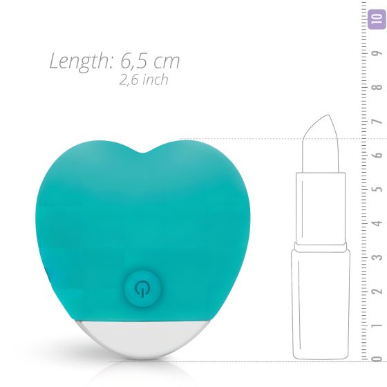 Good Vibes Oron - Battery Powered, Heart-shaped Clitoral Vibrator (Turquoise)