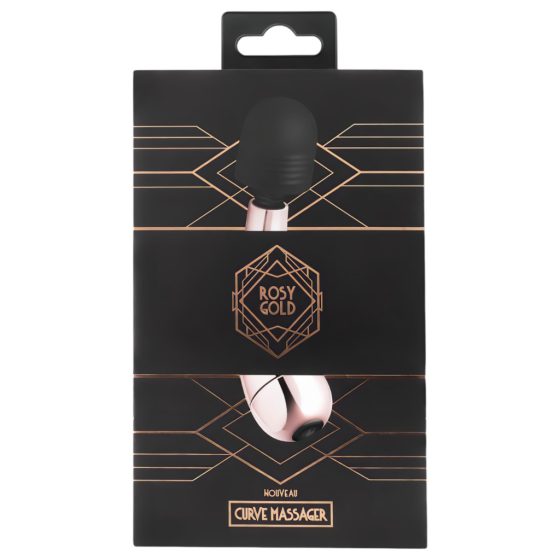 Rosy Gold Wand Mini Curve - rechargeable massaging vibrator (rose gold)