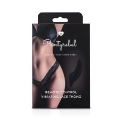 Pantyrebel - Wireless Vibrating Lace Thong - Black (S-L)