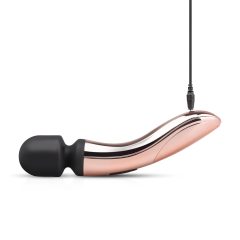 Rechargeable Massage Vibrator - Rosy Gold Wand Curve