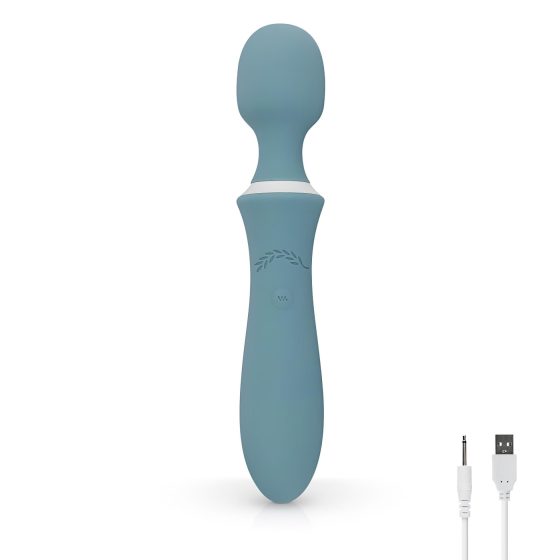 Bloom Orchid Wand - rechargeable massaging vibrator (turquoise)