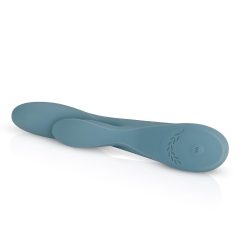   Bloom Violet Rabbit - Rechargeable G-spot Vibrator with Clitoral Arm (Turquoise)