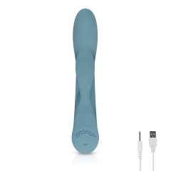   Bloom Violet Rabbit - Rechargeable G-spot Vibrator with Clitoral Arm (Turquoise)