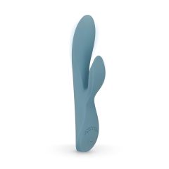   Bloom Violet Rabbit - Rechargeable G-spot Vibrator with Clitoral Arm (Turquoise)