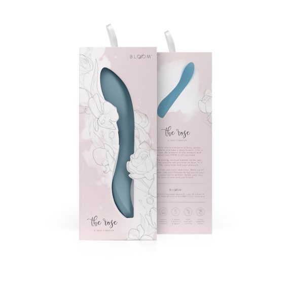 Bloom Rose - Rechargeable Silicone G-Spot Vibrator (Turquoise)