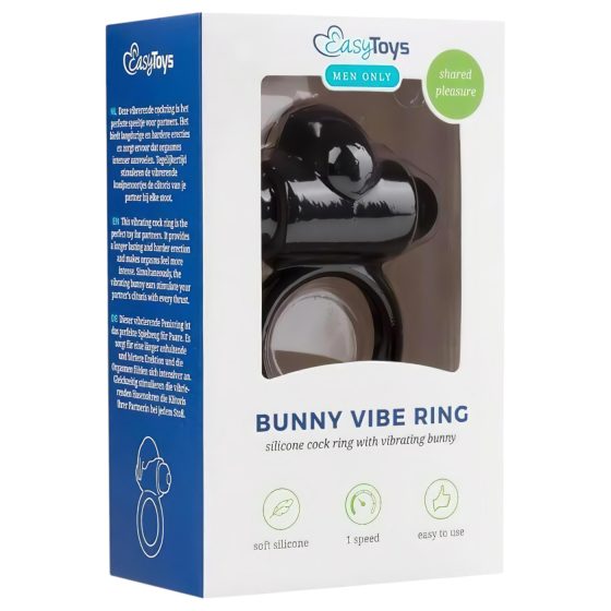 EasyToys Bunny - Vibrating Penis Ring (Black)