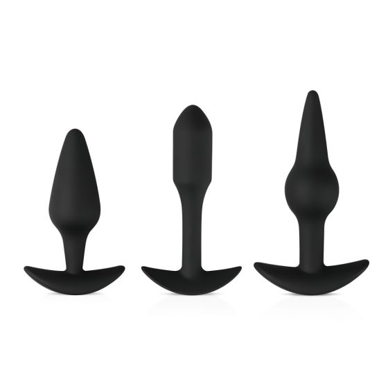 Easytoys Pleasure Kit - Varied Anal Plug Set (Black)