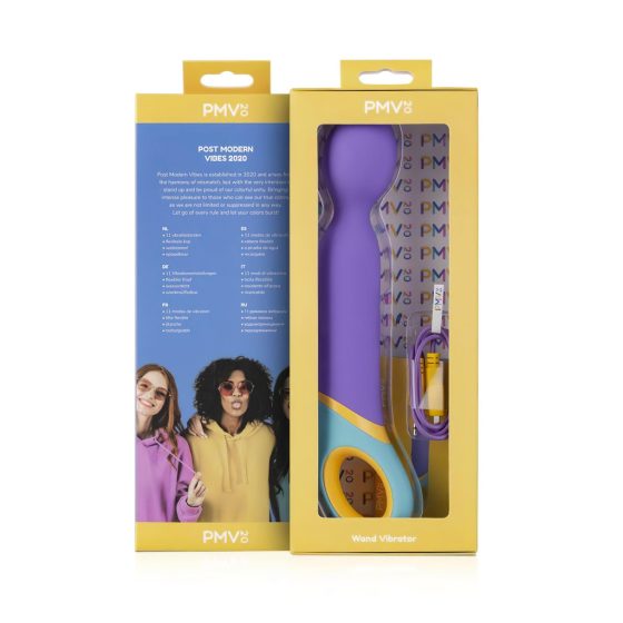 PMV20 Base Wand - Battery-Powered Massaging Vibrator (Purple)