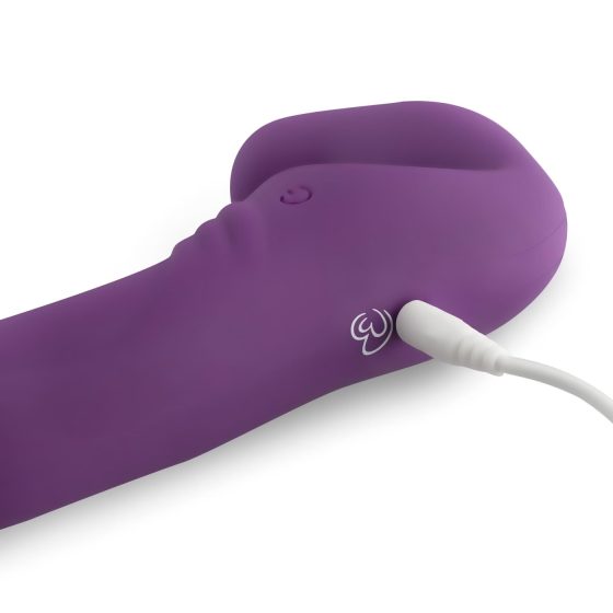 Easytoys - Rechargeable Strapless Strap-On Vibrator (Purple)