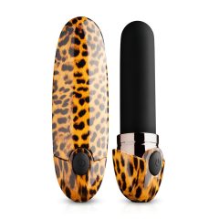   Panthra Asha - Rechargeable Lipstick Vibrator (Leopard Black)