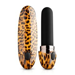   Panthra Asha - Rechargeable Lipstick Vibrator (Leopard-Black)