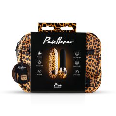   Panthra Asha - Rechargeable Lipstick Vibrator (Leopard Black)