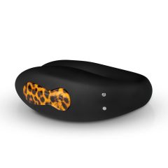   Panthra Zuna - Rechargeable, Waterproof Couple's Vibrator (Leopard-Black)