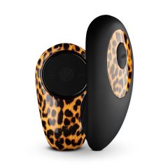   Panthra Tania - Battery-Operated, Wireless Vibrating Panties (Leopard-Black)