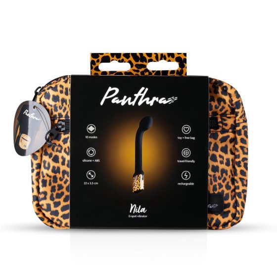 Panthra Nila - Rechargeable, Waterproof G-spot Vibrator (Leopard-Black)