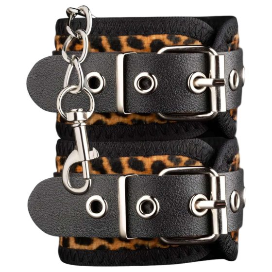 Panthra Gato - Vibrating Bondage Set (8 Pieces) - Leopard-Black