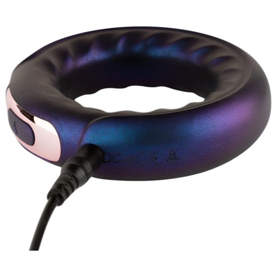 Hueman Saturn - Rechargeable, Waterproof Vibrating Cock Ring (Purple)