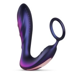   Hueman Black Hole - Radio Controlled Anal Vibrator with Penis Ring (Purple)