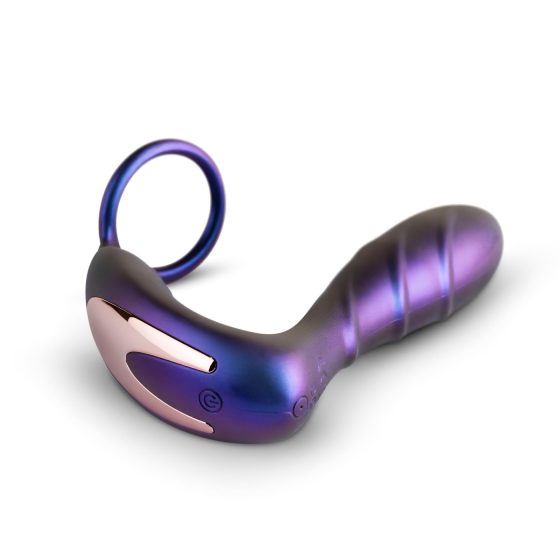 Hueman Black Hole - Radio Controlled Anal Vibrator with Penis Ring (Purple)