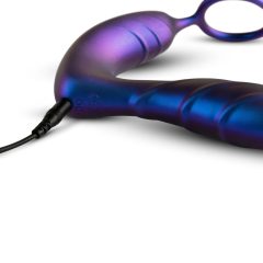   Hueman Black Hole - Radio Controlled Anal Vibrator with Penis Ring (Purple)