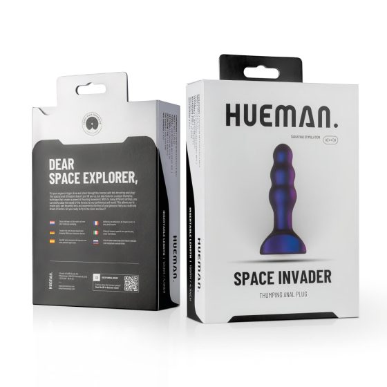 Hueman Space Invader - rechargeable, waterproof anal vibrator (purple)