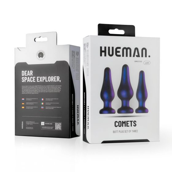 Hueman Comets - Silicone Anal Plug Set (3 Pieces) - Purple