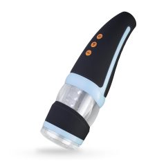   CRUIZR CP02 - Rechargeable Rotating Vibrating Stroker (Black-Blue)